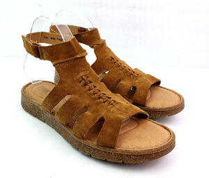 Born La Porta Womens Size 9 Brown Suede Leather Casual Strappy Sandals F42216